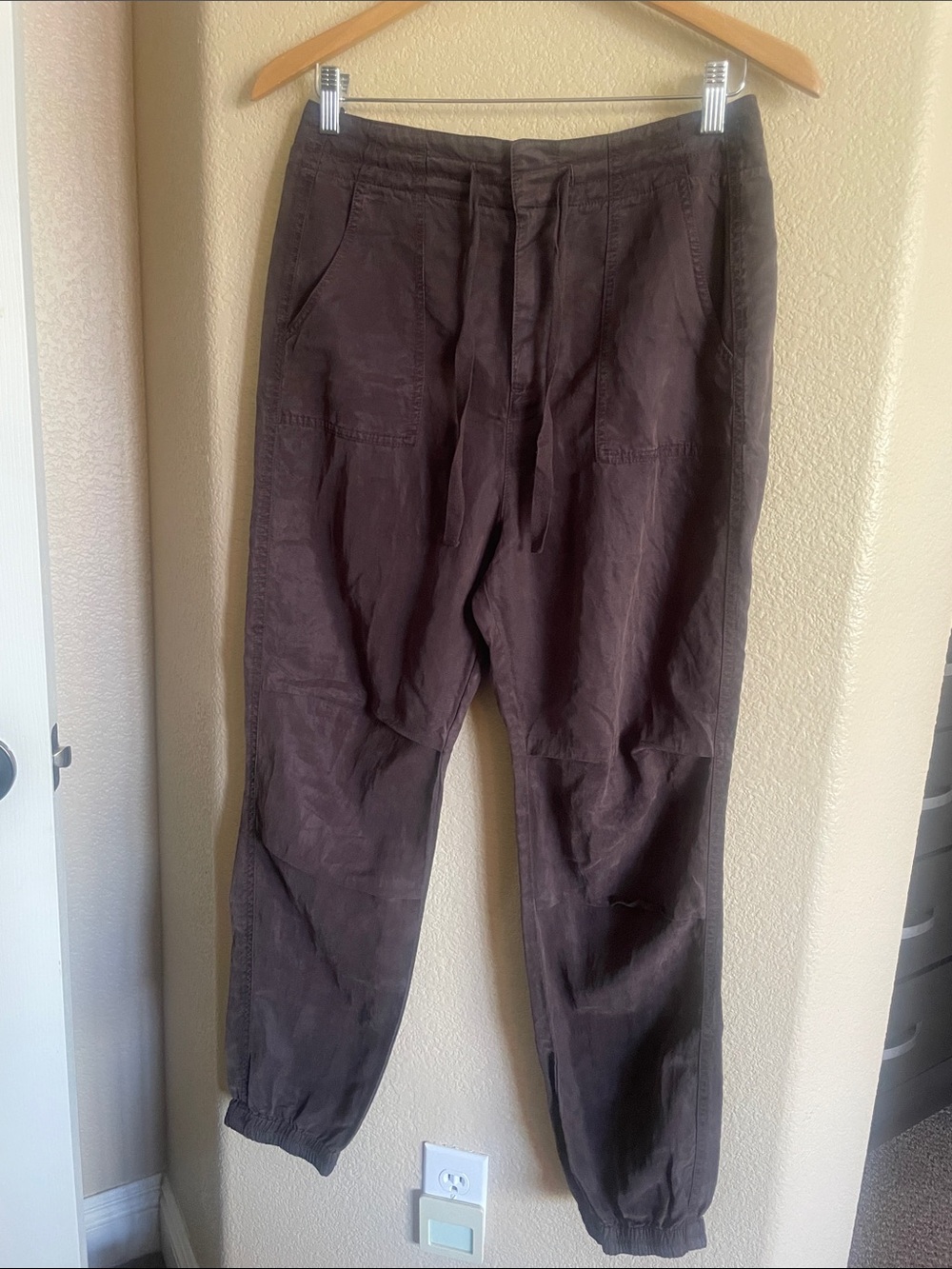 Anthropologie Women’s Drawstring Jogger Pants - Brown Size 4